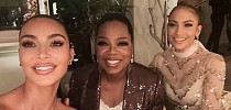 Kim Kardashian & Jennifer Lopez Snap Cute Selfies w/ Oprah - Access Hollywood