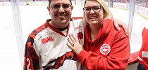 Surprise proposal scores an engagement at Greyhounds game - SooToday