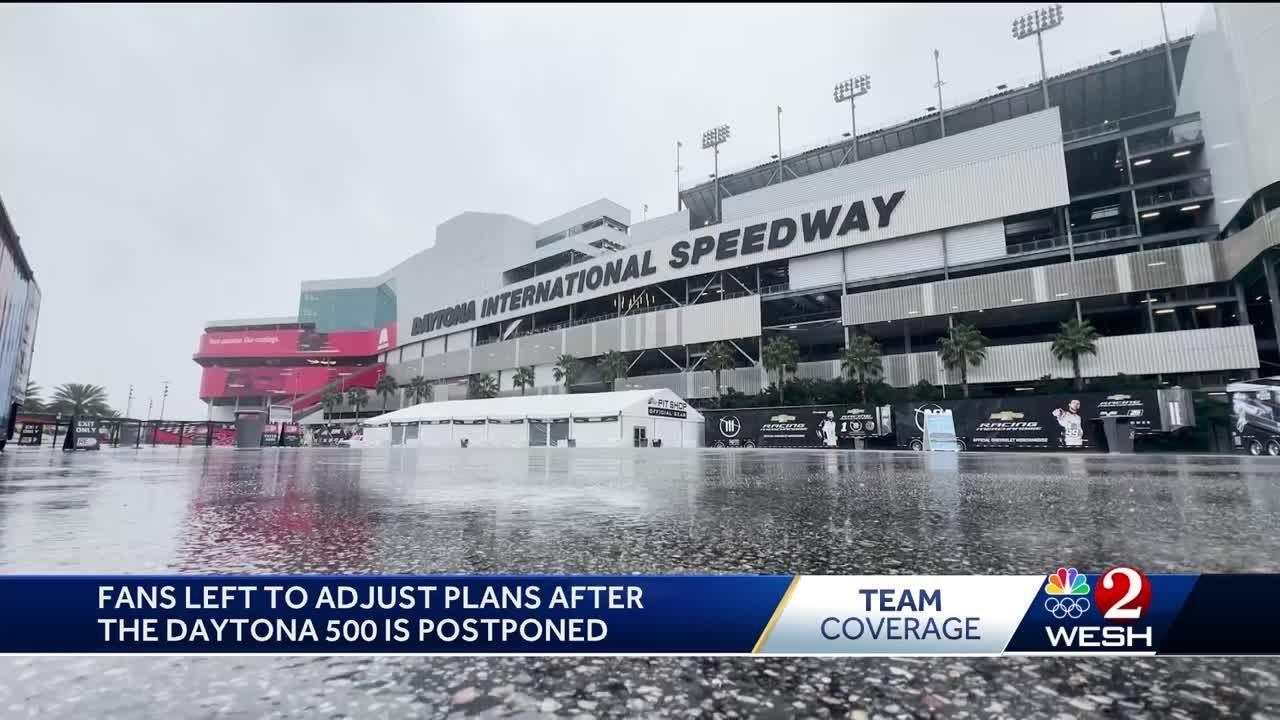 Racing fans forced to rearrange plans after rain postpones Daytona 500 - WESH 2 News