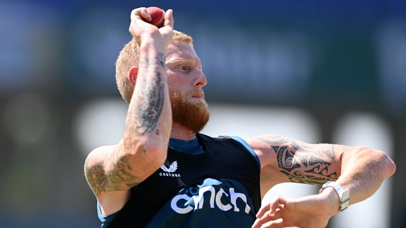 Stokes considers return to bowling ahead of fourth India Test - ESPNcricinfo