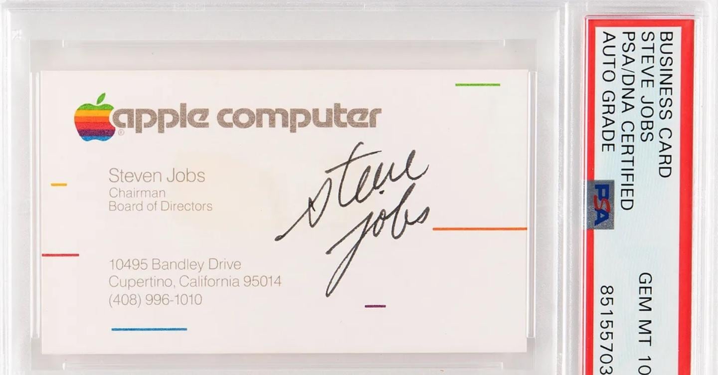 Biglietto da visita di Steve Jobs venduto all’asta per oltre 180mila dollari