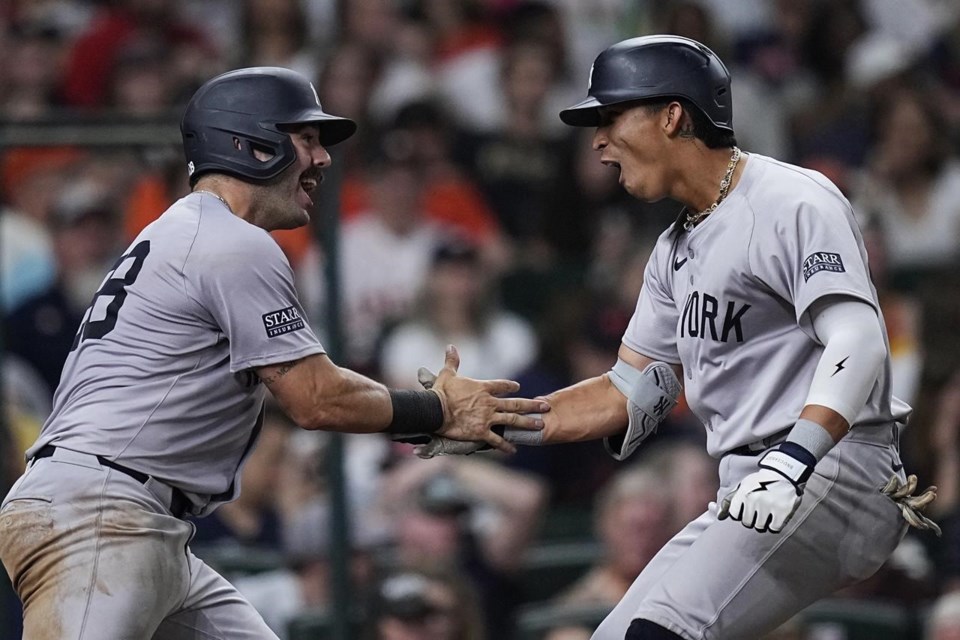 Cabrera, Soto, Volpe homer as Yankees come from behind for 3rd straight time vs. Astros and win 5-3