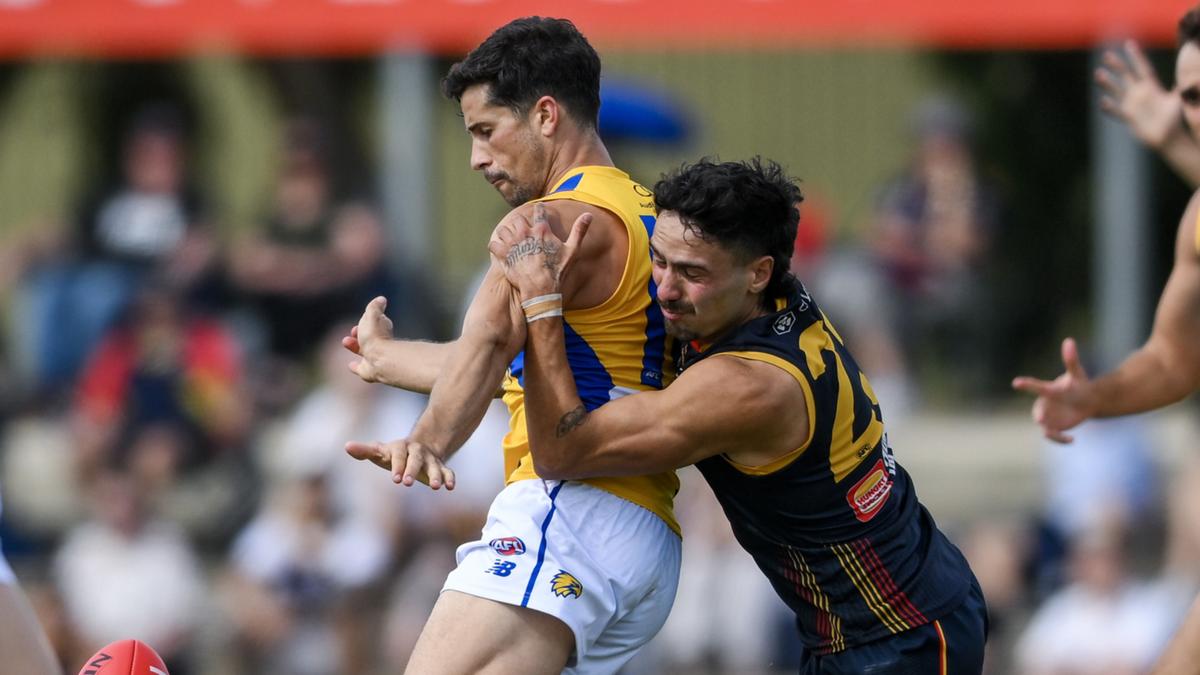 West Coast Eagles, Harley Reid show signs of improvement in pre-season loss to Adelaide Crows