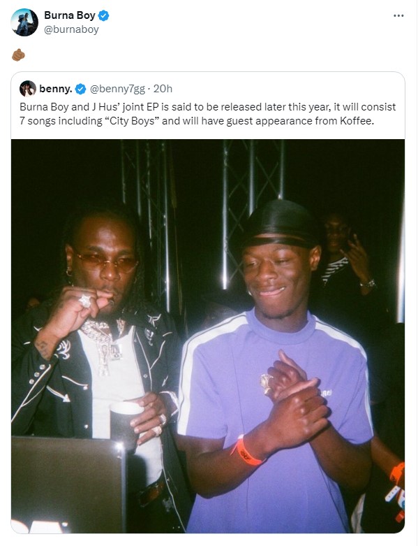 ‘That’s summer sorted’ say Burna Boy fans as he drops HUGE hint about new J Hus collaboration
