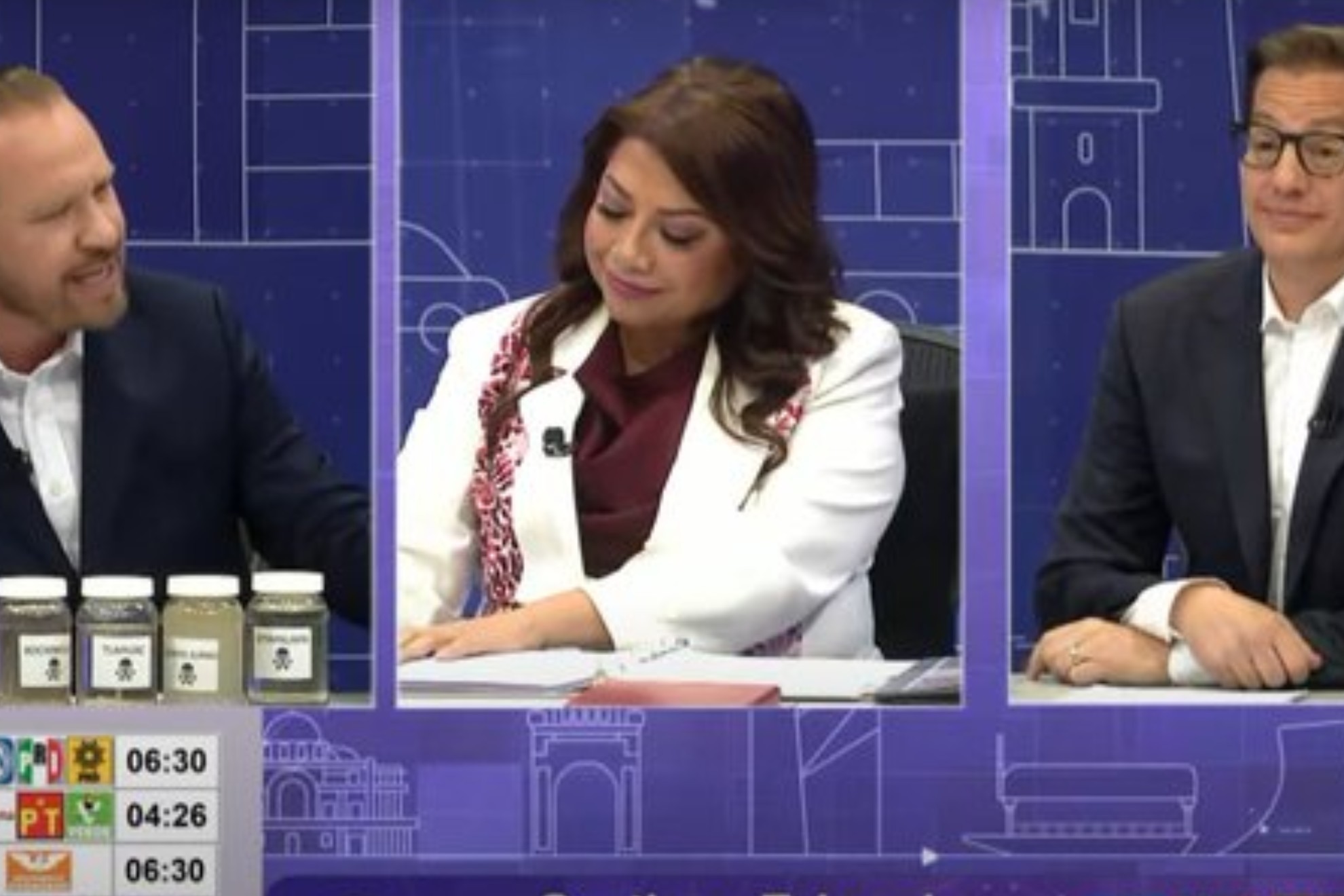 Segundo Debate CDMX: El agua y otras acusaciones entre Clara Brugada, Santiago Taboada y Salomón Chertorivsky