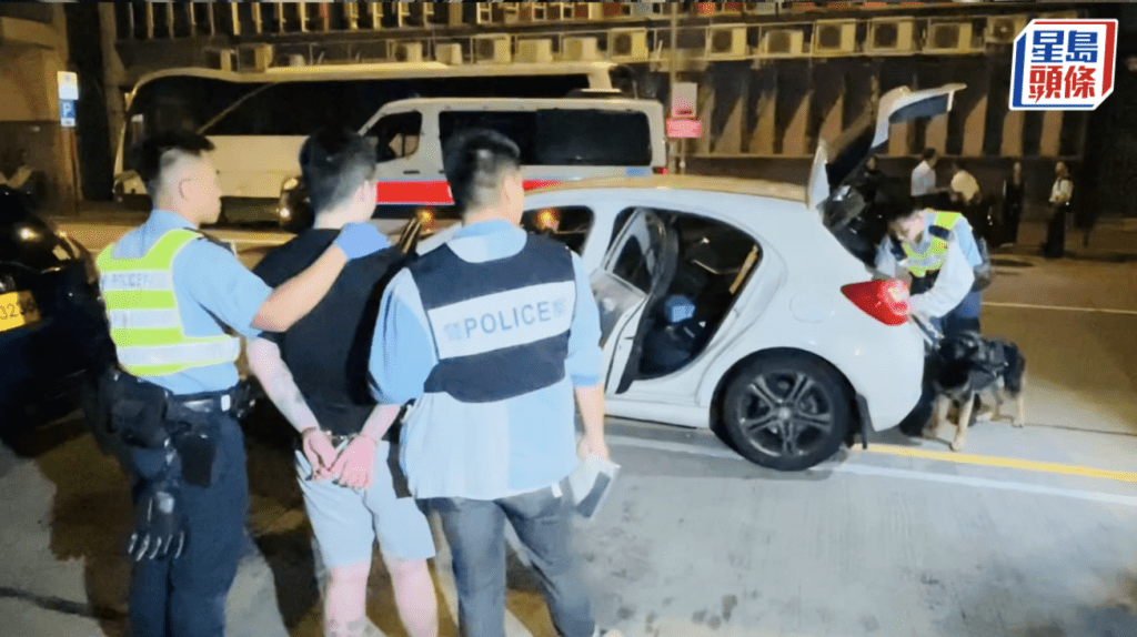 旺角白色平治化身毒品快餐車 警方截查檢數十包K仔 男司機當場被捕