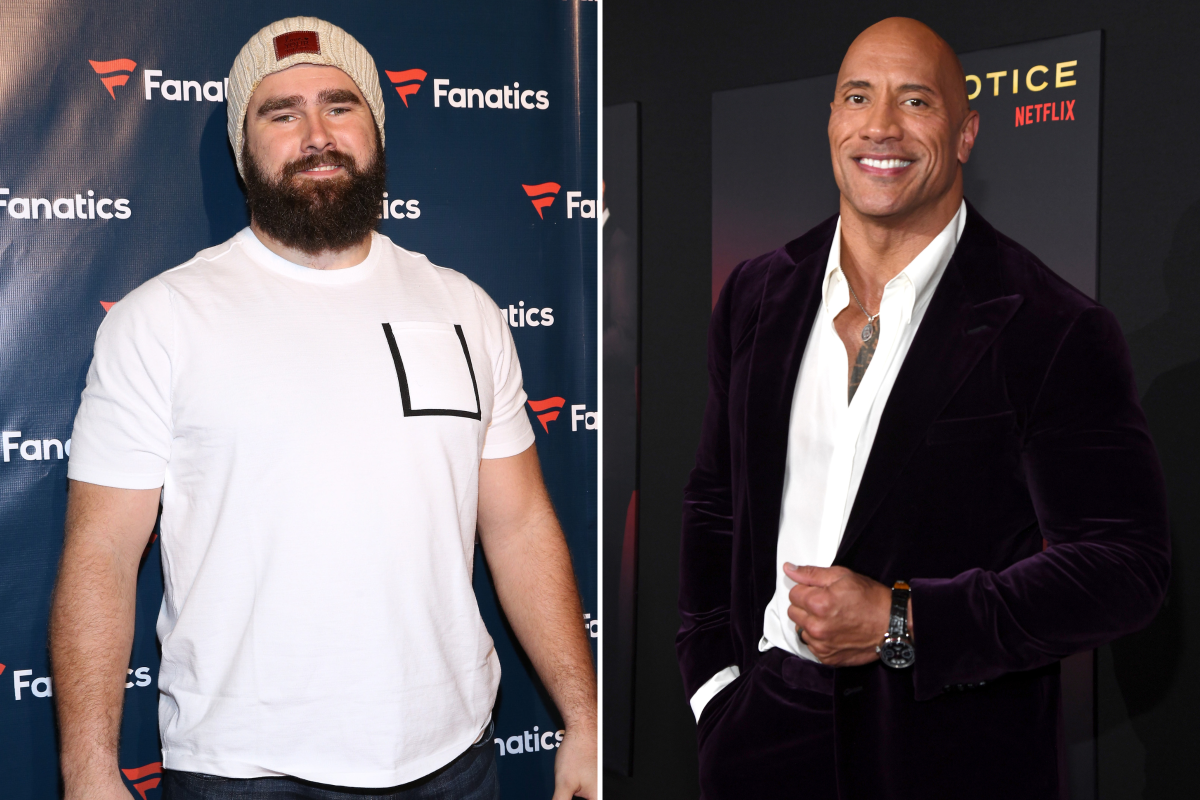 Jason Kelce, The Rock Photo Takes Internet by Storm