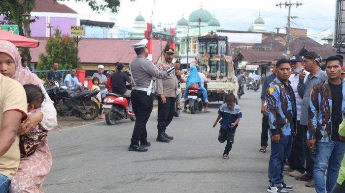 Polres Padanglawas Melaksanakan Pengamanan Kampanye Akbar di Lapangan Merdeka