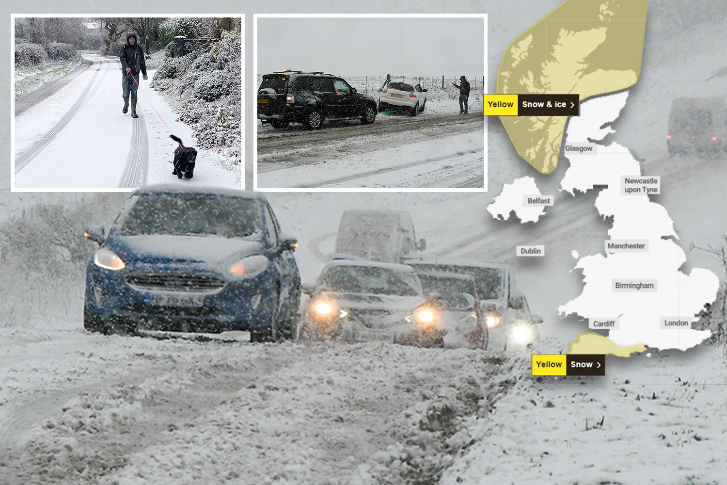 Storm Bert set to bring heavy snow, 70mph wind and downpours this weekend after days of dangerous ice in -8C freeze