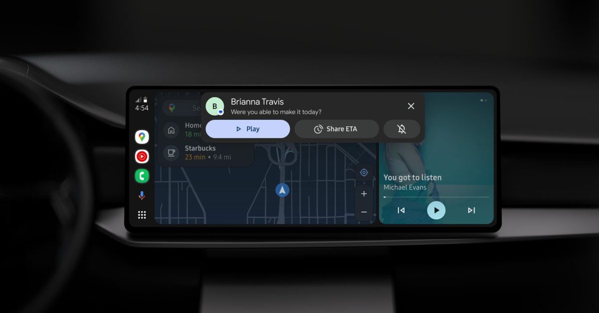 Android Auto 13.4 update rolling out, adds colorful flare with Material You accents [Gallery] - 9to5Google