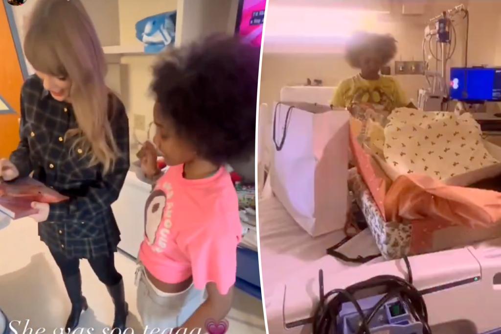 Taylor Swift gifts fan who called her outfit ‘tea’ during hospital visit the same $5K Miu Miu set - Page Six